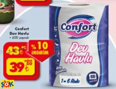 CONFORT DEV HAVLU 600 YAPRAK